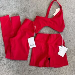 Women's Red Activewear Set